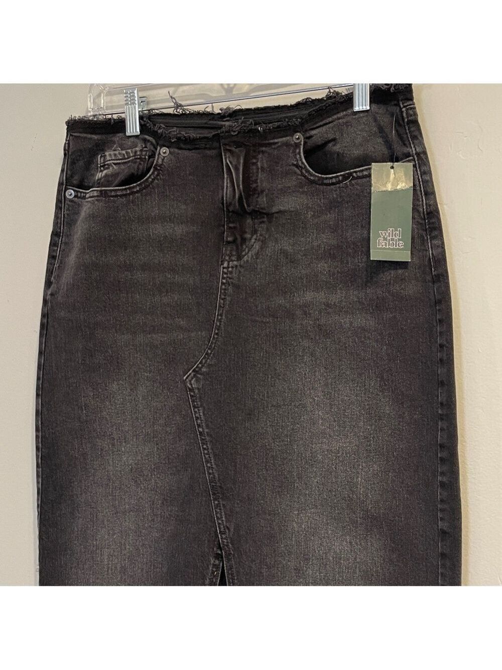 NWT Wild Fable Black Denim Skirt Size 6 - Picture 3 of 7